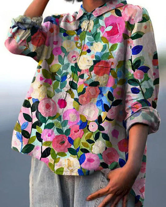 Mujer - Blusa con estampado floral